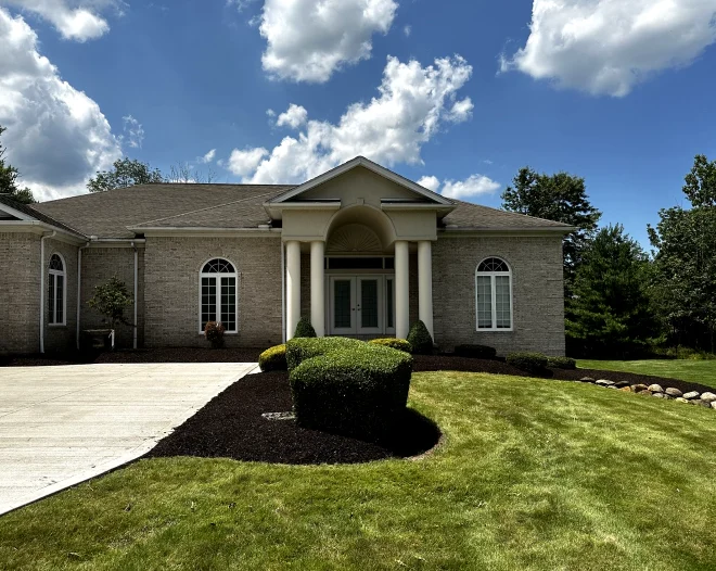 a recently serviced lawn